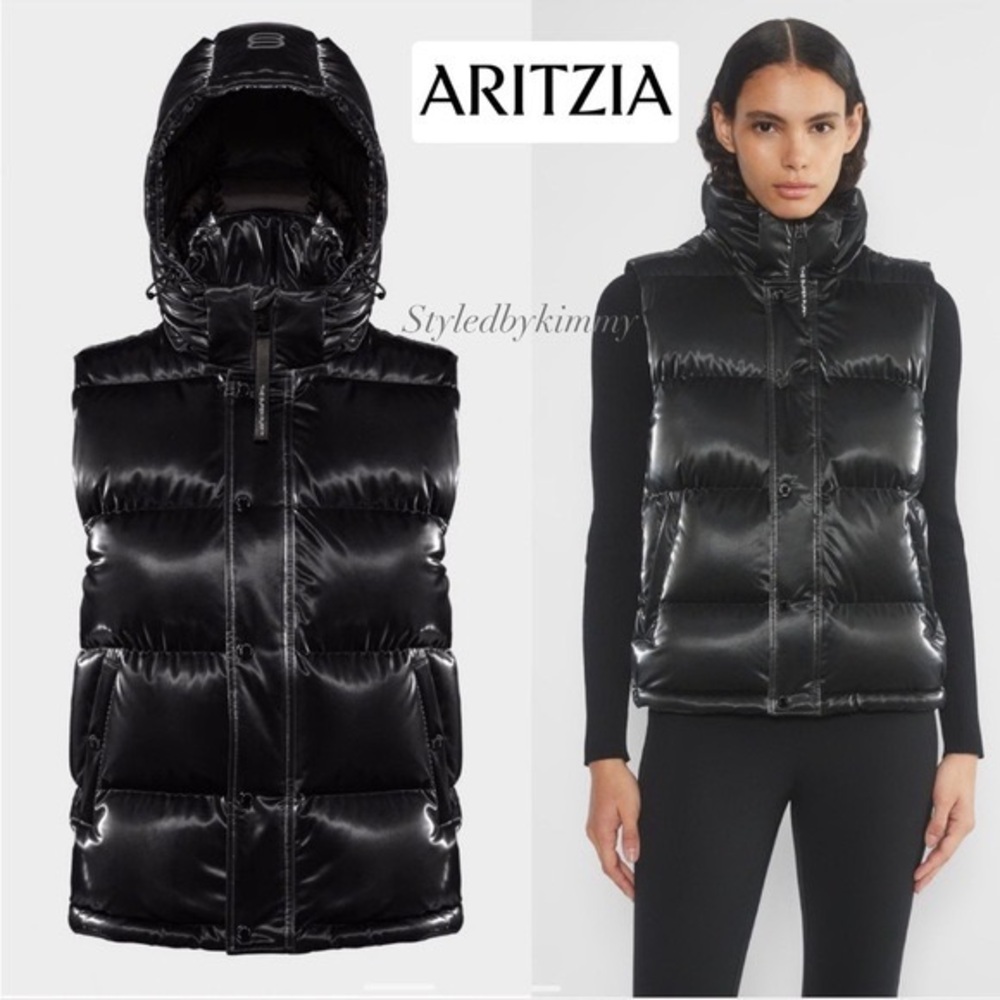 ARITZIA The Super Puff Vest Liquid Shine S Small NWT New - Picture 1 of 6